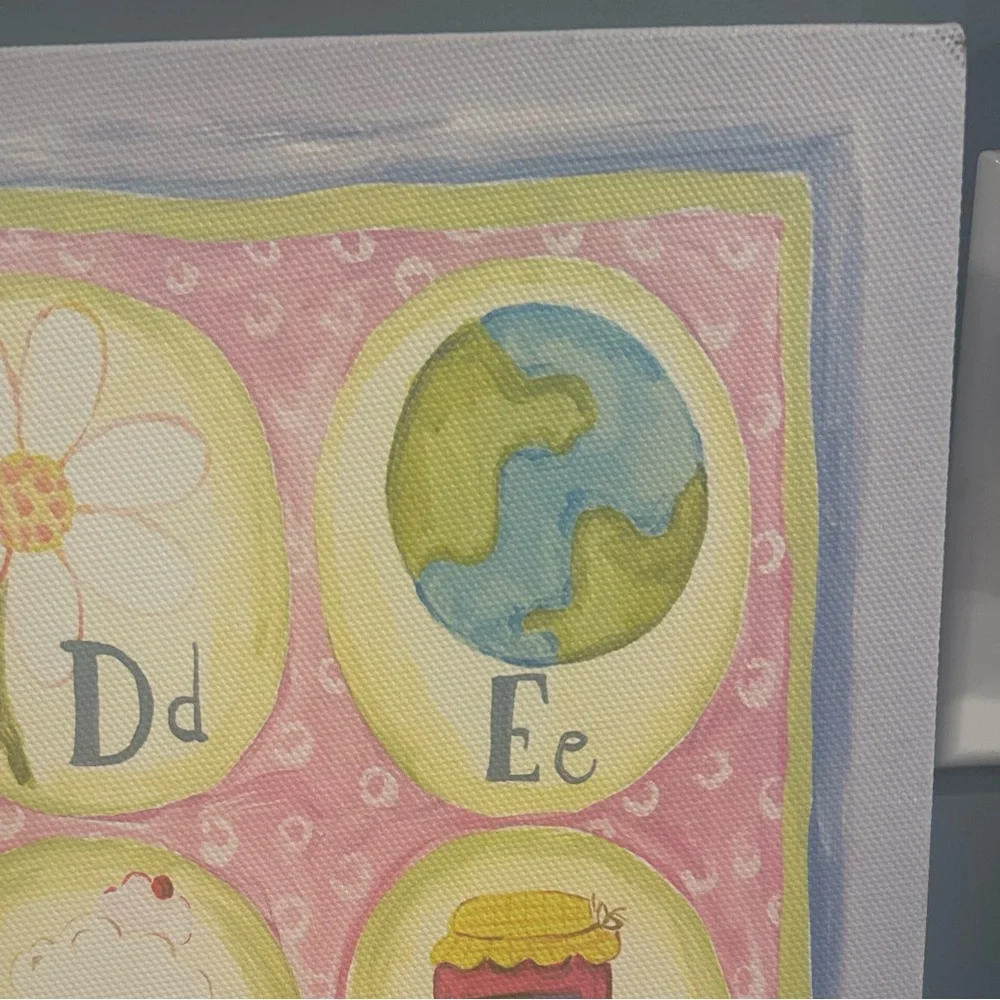 Canvas Alphabet Decor 20 x 14.5- Excellent Condition
